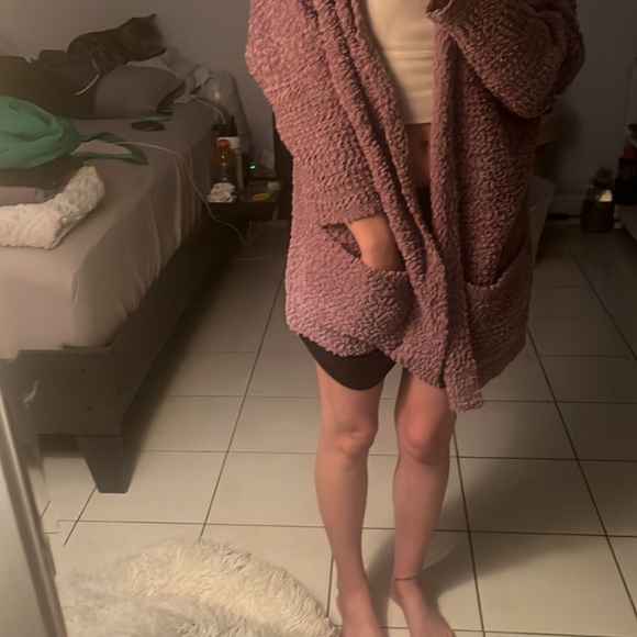 Purple popcorn Duster with pockets - Picture 2 of 3